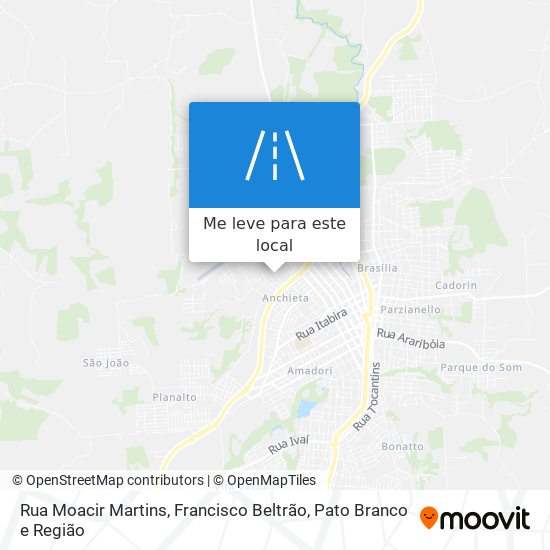 Rua Moacir Martins mapa