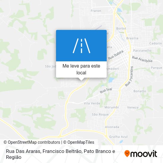 Rua Das Araras mapa