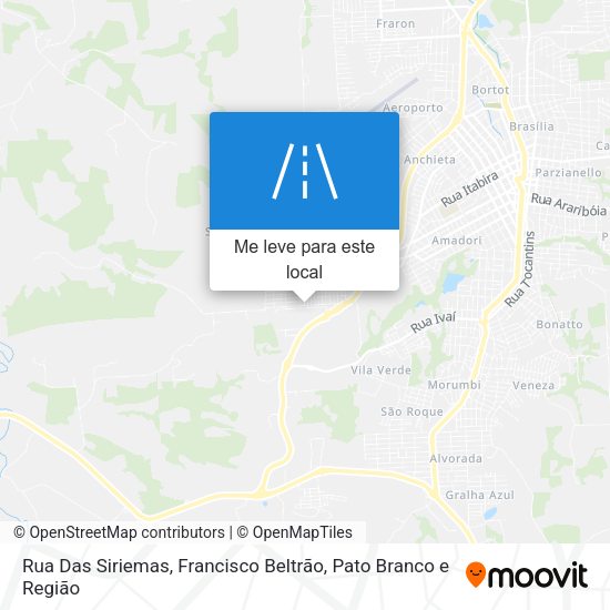 Rua Das Siriemas mapa