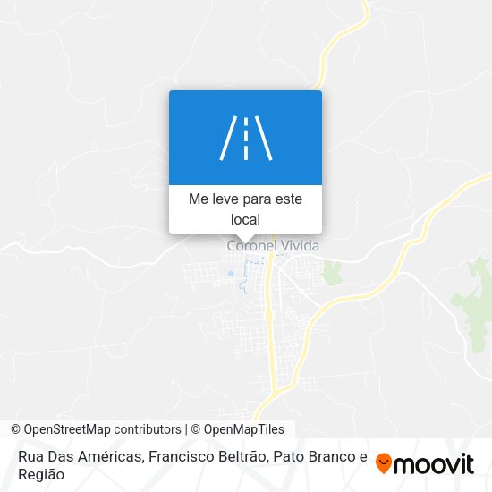 Rua Das Américas mapa