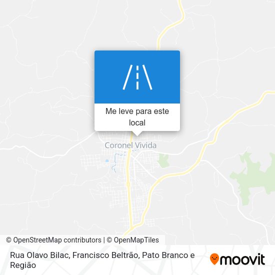 Rua Olavo Bilac mapa