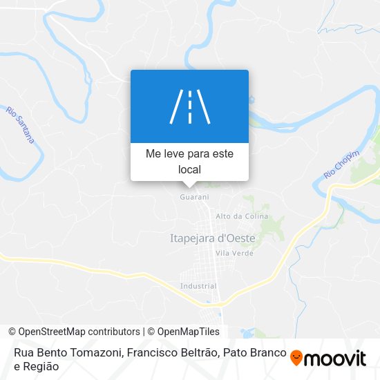 Rua Bento Tomazoni mapa