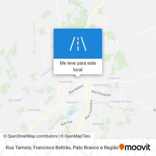 Rua Tamoio mapa