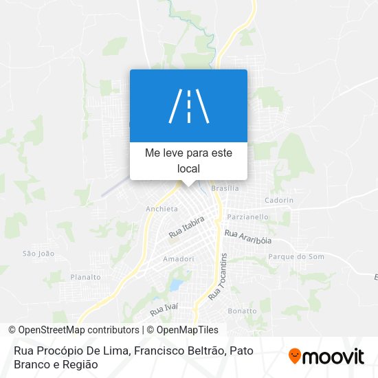 Rua Procópio De Lima mapa