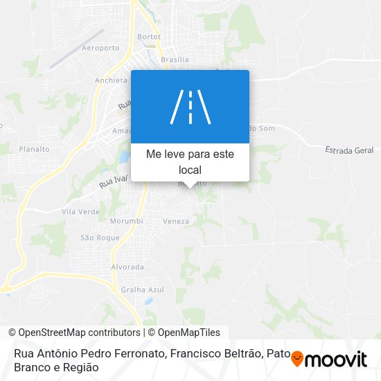 Rua Antônio Pedro Ferronato mapa