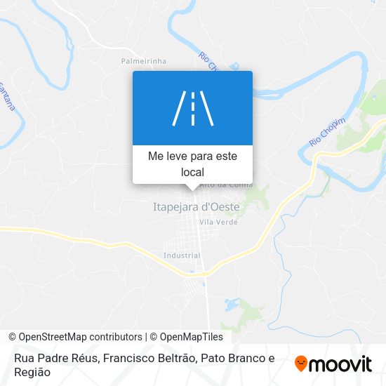 Rua Padre Réus mapa