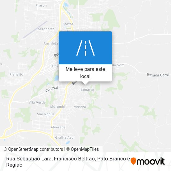 Rua Sebastião Lara mapa