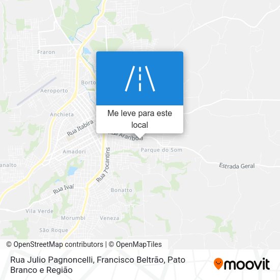 Rua Julio Pagnoncelli mapa