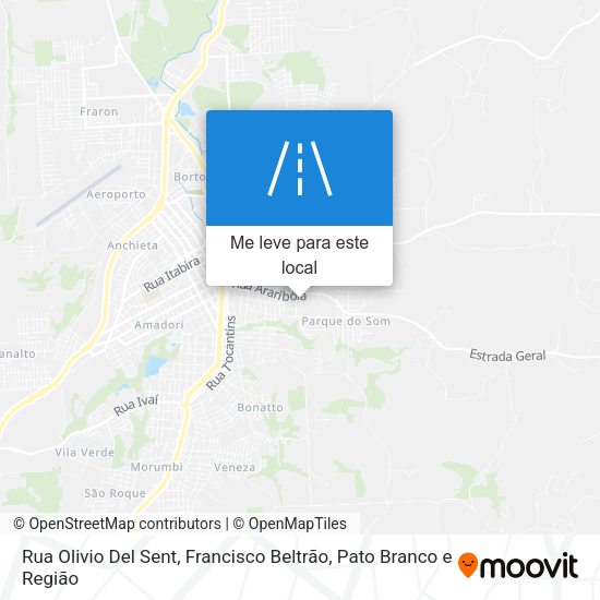 Rua Olivio Del Sent mapa