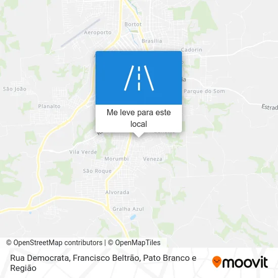 Rua Democrata mapa