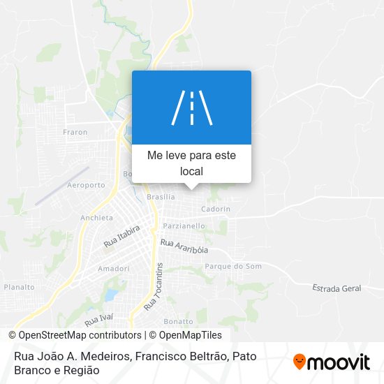 Rua João A. Medeiros mapa
