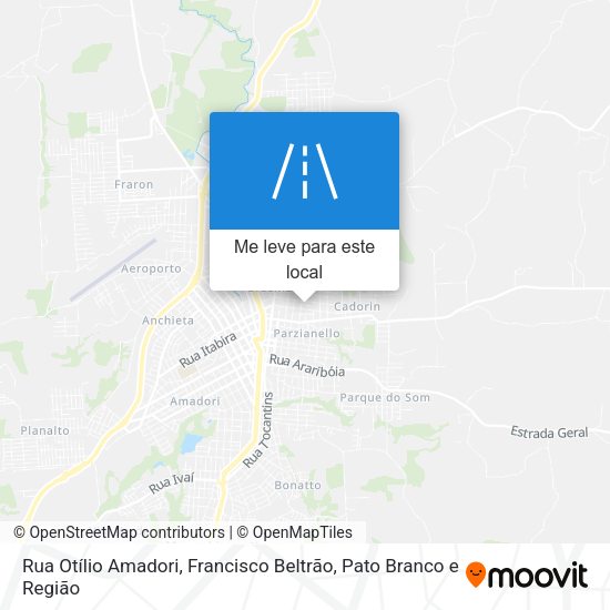 Rua Otílio Amadori mapa