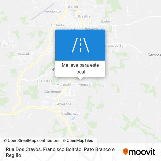 Rua Dos Cravos mapa