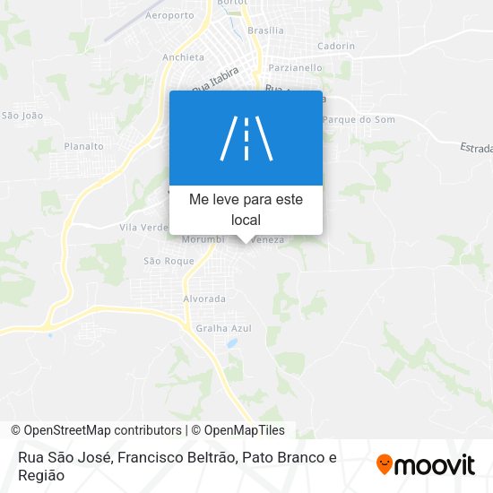 Rua São José mapa