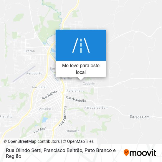 Rua Olindo Setti mapa