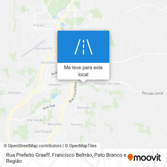 Rua Prefeito Graeff mapa