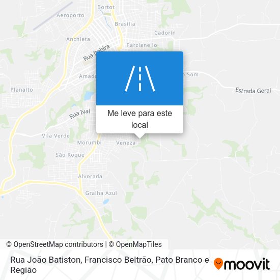 Rua João Batiston mapa