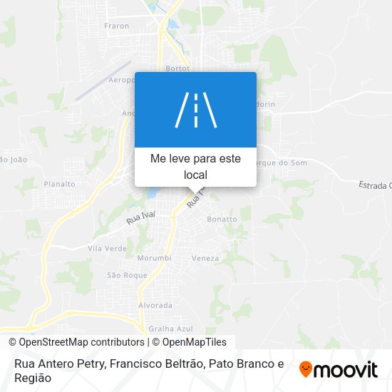 Rua Antero Petry mapa