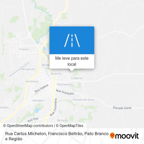 Rua Carlos Michelon mapa