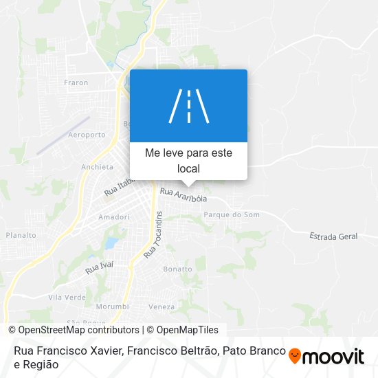 Rua Francisco Xavier mapa