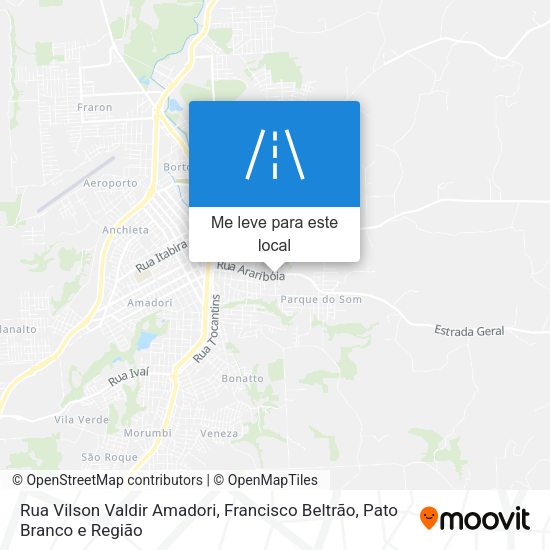 Rua Vilson Valdir Amadori mapa