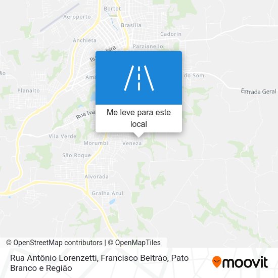 Rua Antônio Lorenzetti mapa