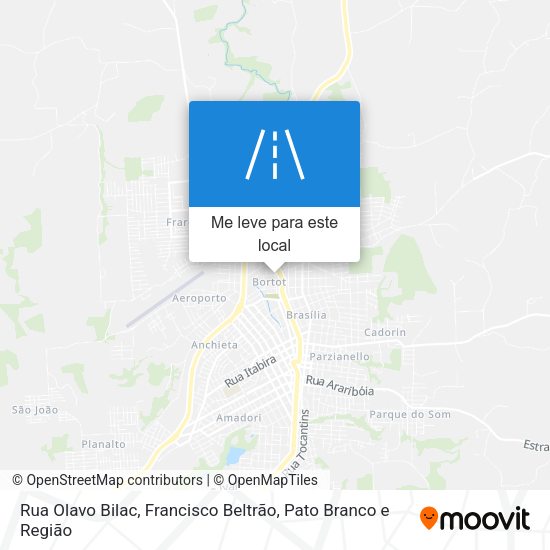 Rua Olavo Bilac mapa