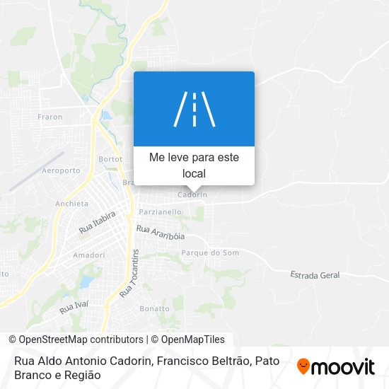 Rua Aldo Antonio Cadorin mapa