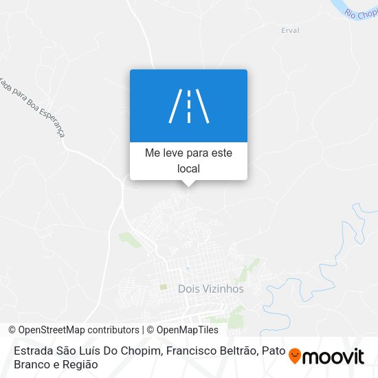 Estrada São Luís Do Chopim mapa