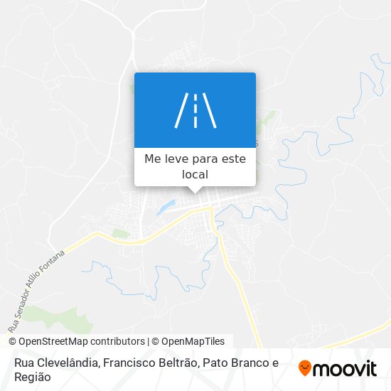 Rua Clevelândia mapa