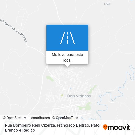 Rua Bombeiro Reni Cizerza mapa