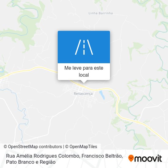 Rua Amélia Rodrigues Colombo mapa