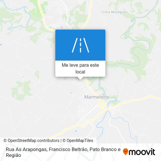 Rua As Arapongas mapa