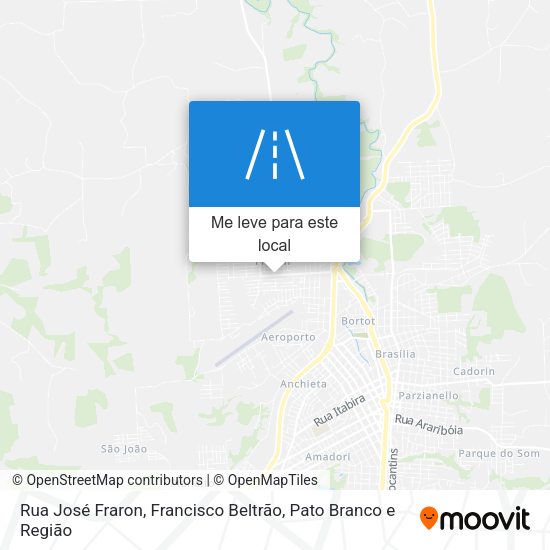 Rua José Fraron mapa