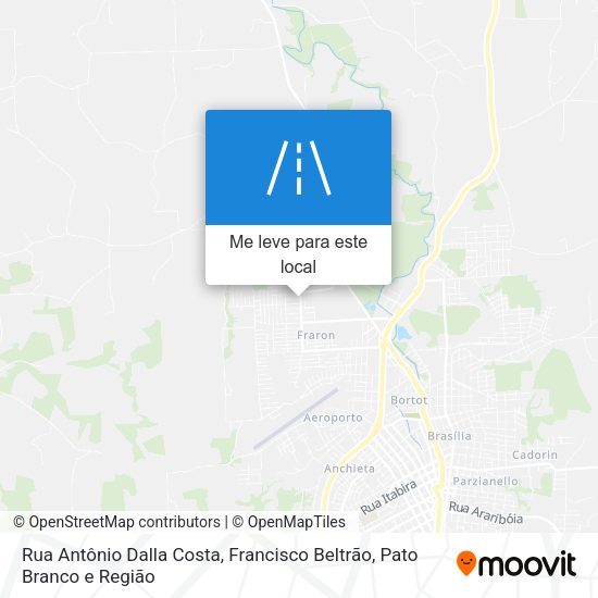 Rua Antônio Dalla Costa mapa