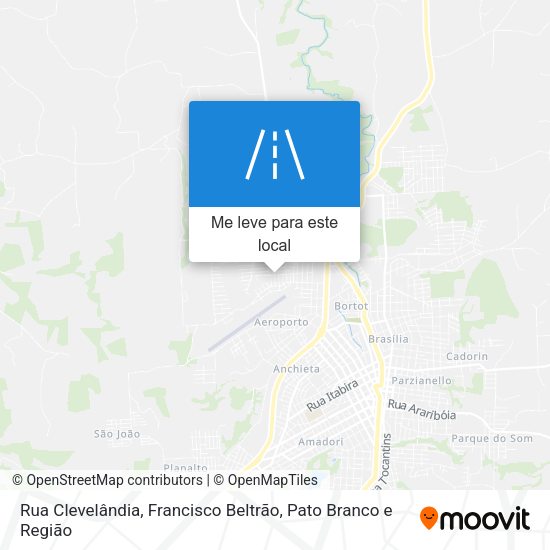 Rua Clevelândia mapa