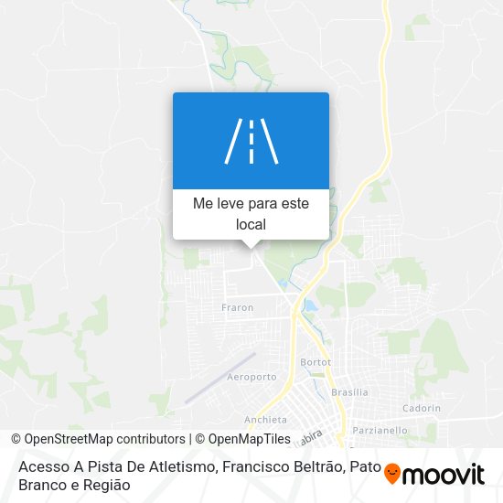 Acesso A Pista De Atletismo mapa