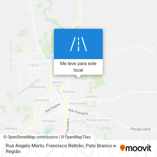 Rua Angelo Merlo mapa