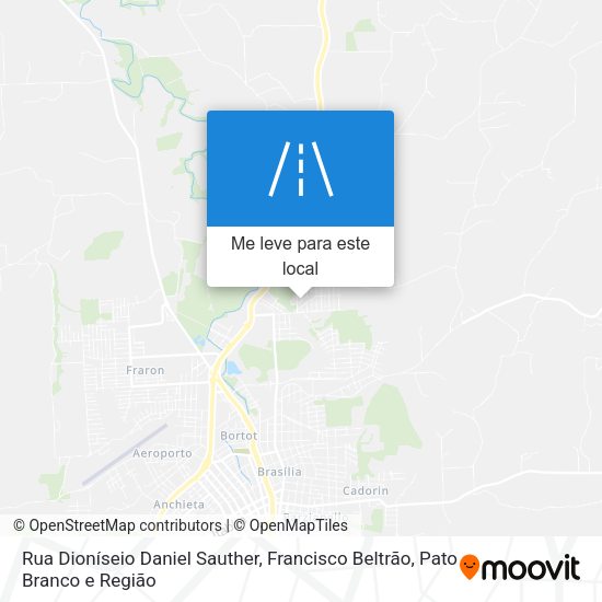 Rua Dioníseio Daniel Sauther mapa