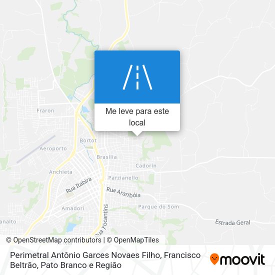 Perimetral Antônio Garces Novaes Filho mapa
