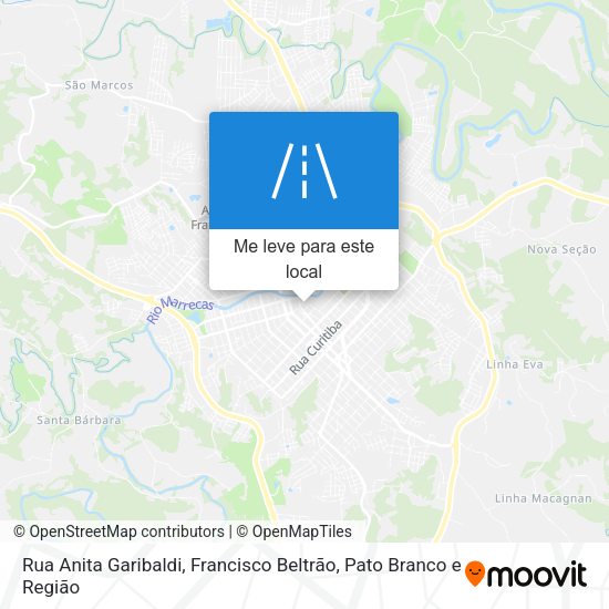 Rua Anita Garibaldi mapa