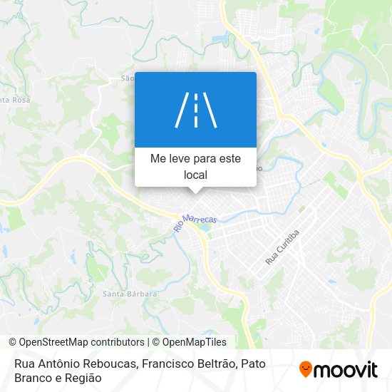 Rua Antônio Reboucas mapa