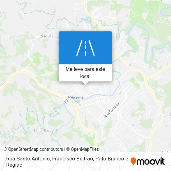 Rua Santo Antônio mapa