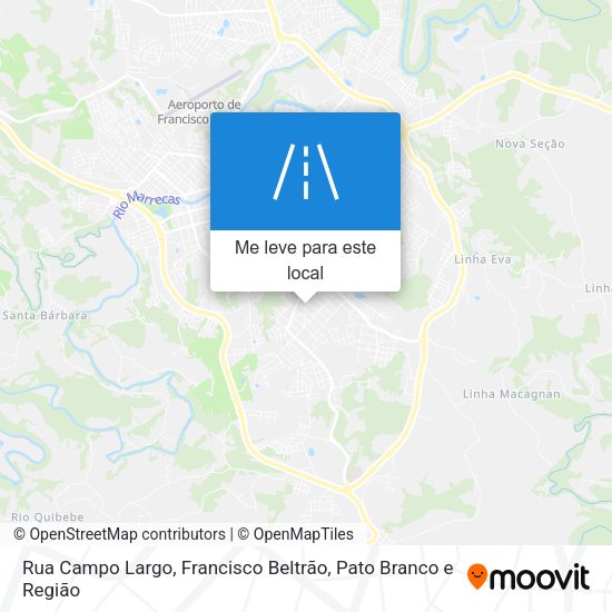 Rua Campo Largo mapa