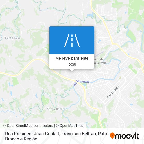 Rua President João Goulart mapa