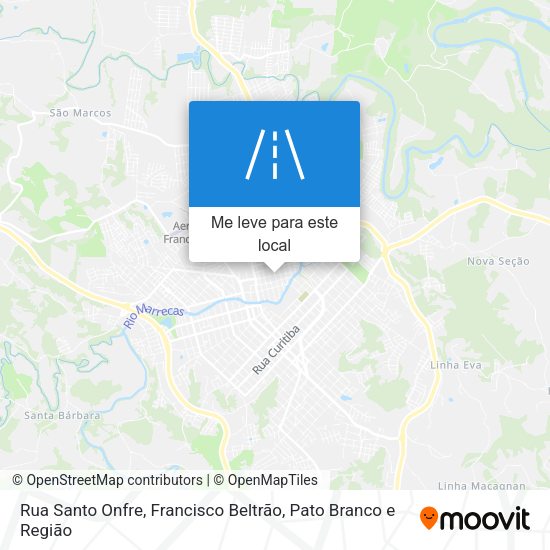 Rua Santo Onfre mapa