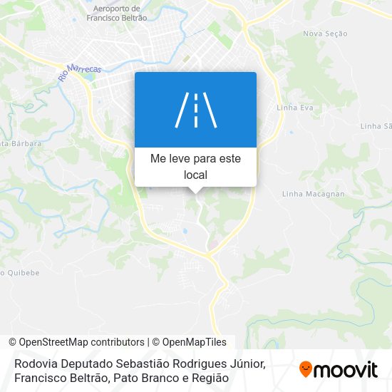 Rodovia Deputado Sebastião Rodrigues Júnior mapa
