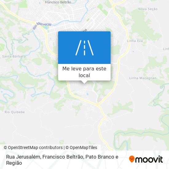 Rua Jerusalém mapa