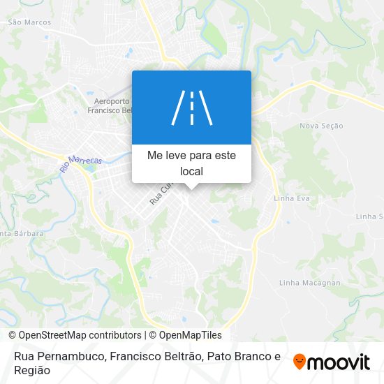 Rua Pernambuco mapa