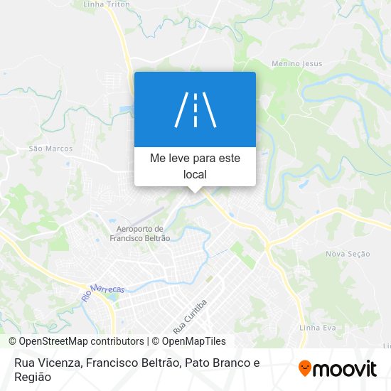 Rua Vicenza mapa